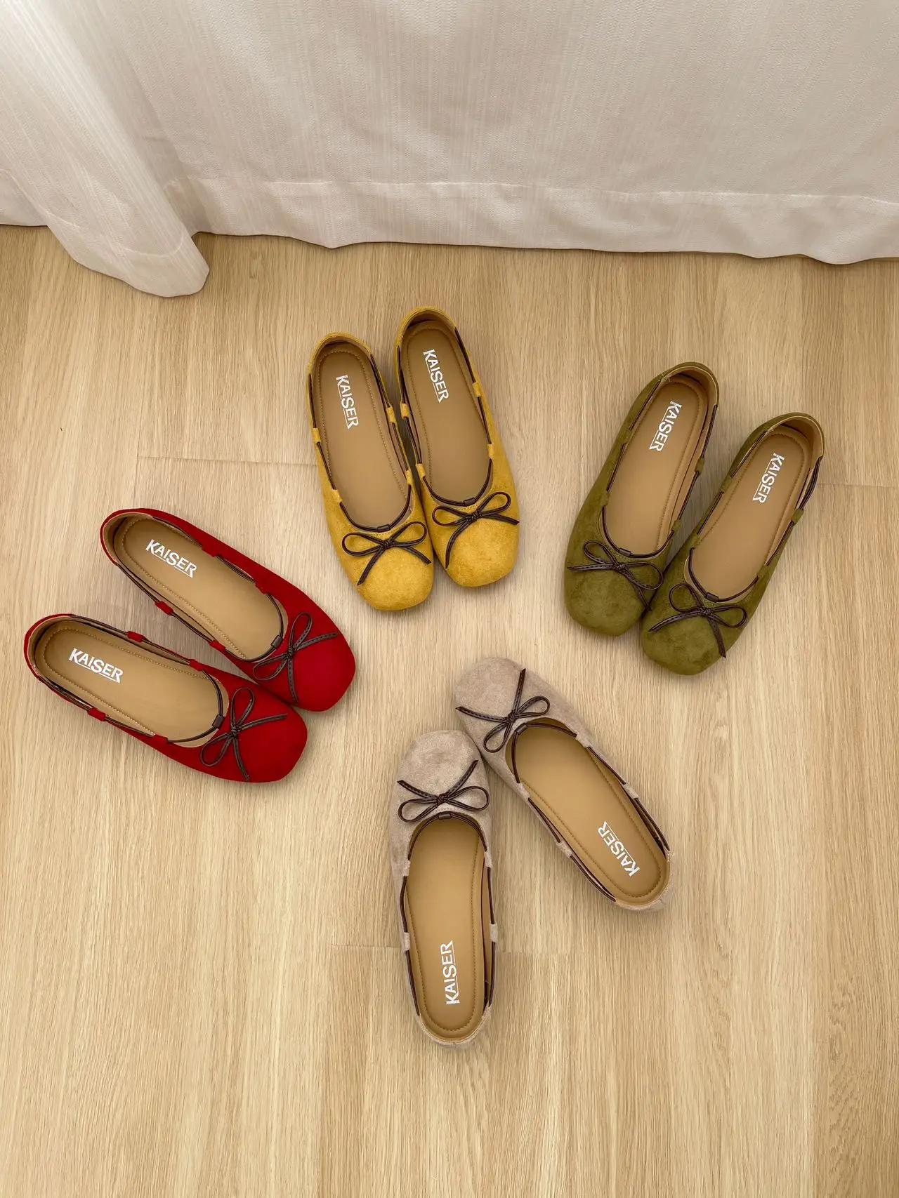 kaisar-summer-vintage-knot-slip-on-soft-bottom-ballet-style-women's-shoes-versatile-flat-ks7867-fashion-mary-janes