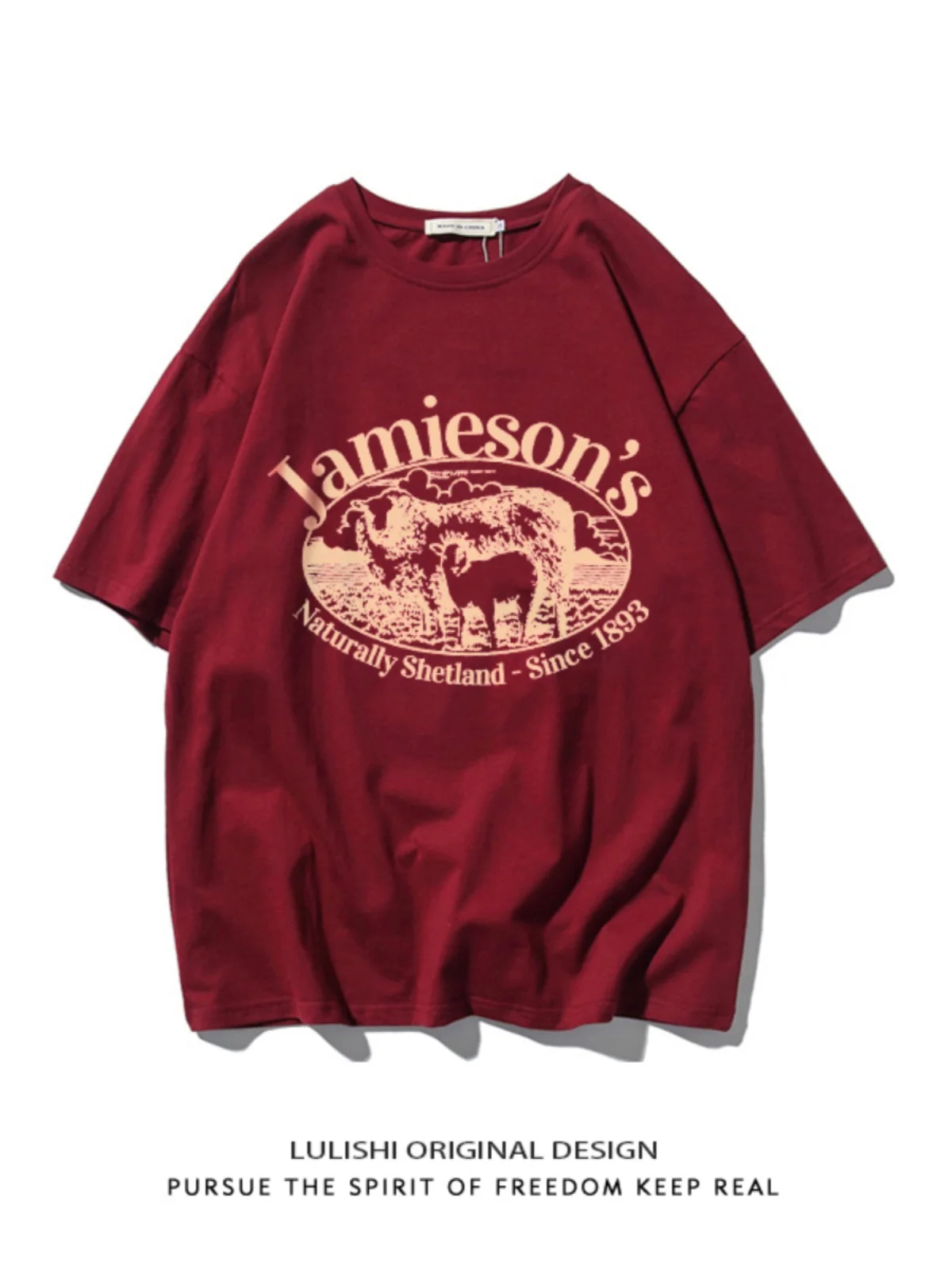 

Korean Sle Oversize ort Sve T-irt Women's Loose Fit Summer Cotton Vintage Print Top Design Sensation Market