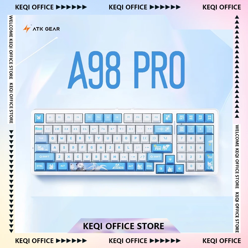 

ATK A98 PRO Mechanical Keyboard 3mode Wireless Hot Swap Ergonomics Esports Gaming Keyboard Custom PC Accessories Office Gifts