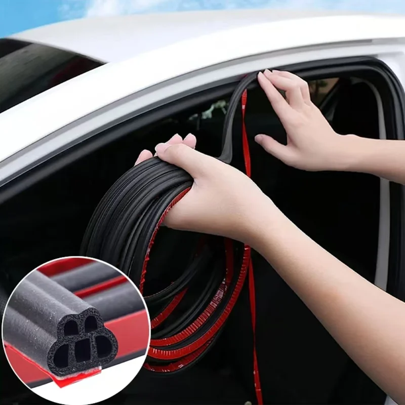 Image of 20m Auto-Türgummidichtung Doppelschichtige Schutzleiste Geräuschdämmung Auto-Windschutzscheiben-Kofferraum-Dichtung Wetterschutzleiste Auto-Zubehör