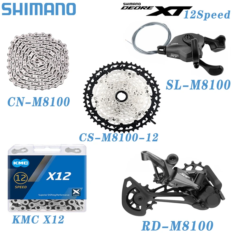 

Переключатель передач SHIMANO DEORE XT M8100, передаточная система скоростей 1x12, задний переключатель передач, 10-51T, CN/KMC, оригинал