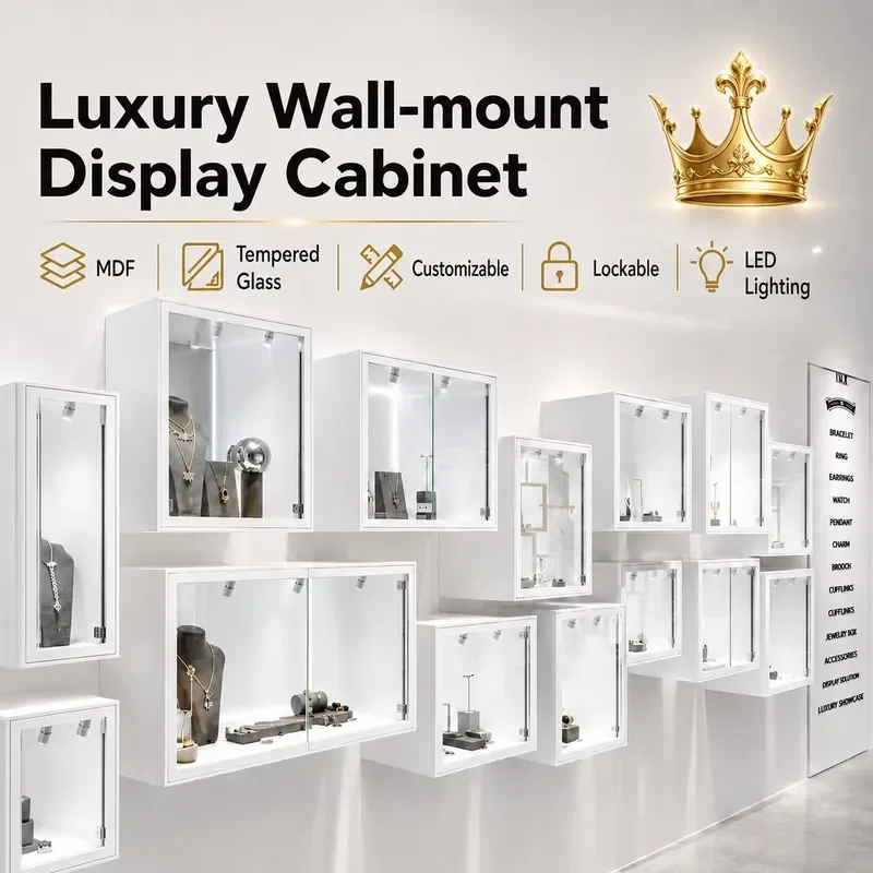 Jewelry Stores With Watches - Op maat gemaakte witte wandgemonteerde LED-display