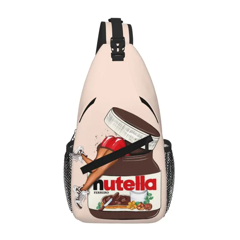 

Custom Chocolate Nutellas Sling Bag for Men Fashion Shoulder Crossbody Chest Backpack Traveling Daypack