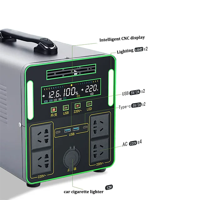 Fast Charger 1000W 2000W 2000Wh 2400W 3000W 5000W Portable Battery Lifepo4 Power Station Solar Generator