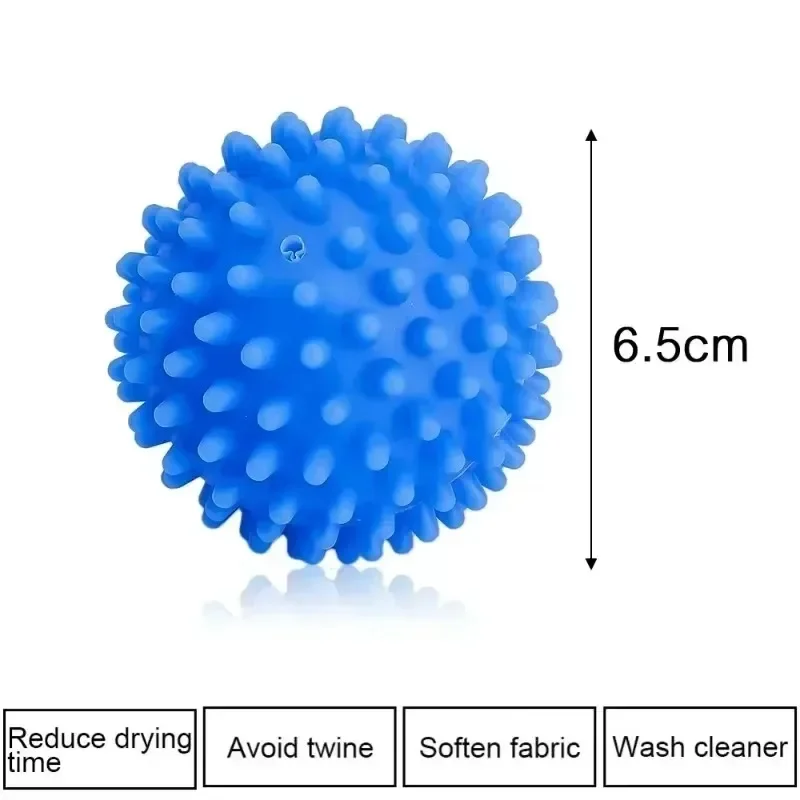 6/1pcs Reusable Laundry Balls PVC Dryer Ball Washing Machine Fabric Softener Clothes Cleaning Tool