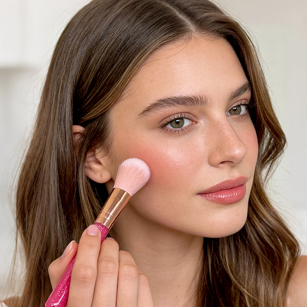 9-piece high-quality mini makeup brush set - powder brush, eyeshadow brush, multi-functional brush & small sponge applicator