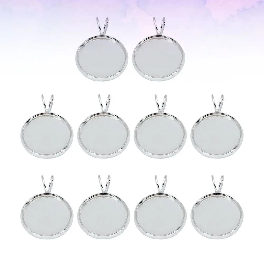 

10 PCS Bezel Pendant Settings Jewelry Tray Cup Trays for Making Bezels Pendants
