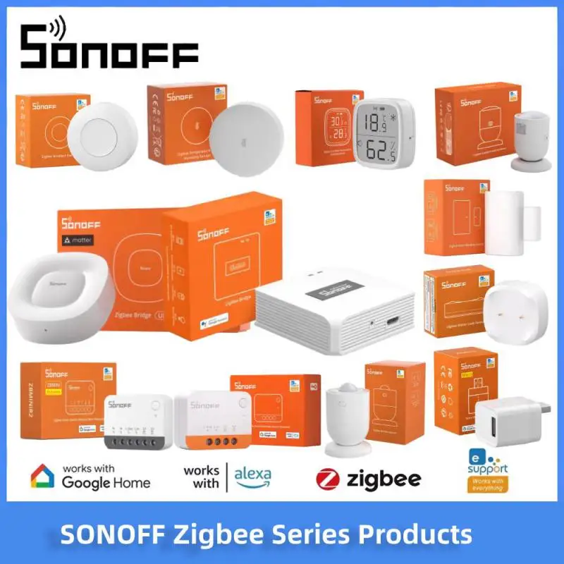 SONOFF Zigbee SNZB Serie ZBBridge Mini ZBMINIR2/Drahtlose Schalter/Temperatur Feuchtigkeit/Bewegung/Tür Sensor für Alexa Google Hause