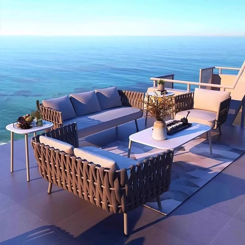 

Outdoor Sofa Garden Furniture Sets Rattan Courtyard Simple Leisure Garden Furniture Sets Table Chair Conjunto Trendy Furniture