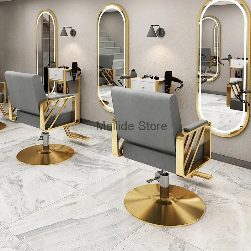 Simple Hair Salon Barber Chairs Light Luxury Salon Furniture for Beauty Salon Chair Lift Swivel Chair Special Hairdressing Chair