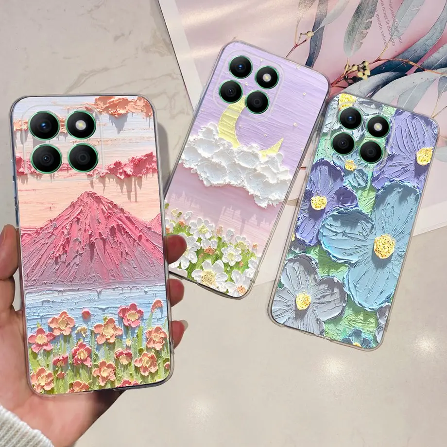 For Honor X8b Honor X7b Case LLY-LX1 CLK-LX1 Soft TPU Slim TPU Jelly Women Fashion Cute Animals Bumper Fundas HonorX7B HonorX8b