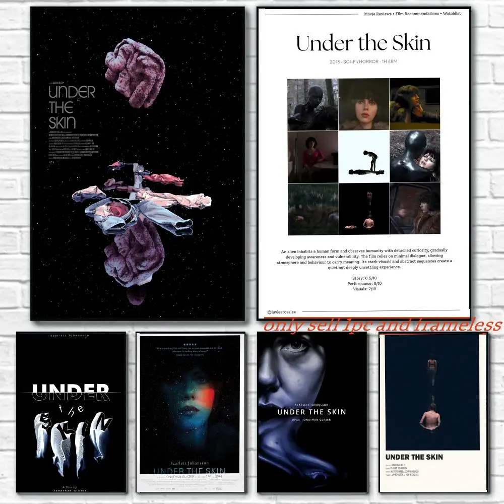 Science fiction film U-Under the Skin Poster Wall art poster paintings are suitable for clubs living rooms and bedroom