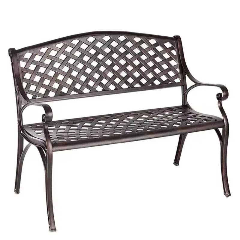 Outdoor benches, park waiting chairs, outdoor cast aluminum community resting backrest benches
