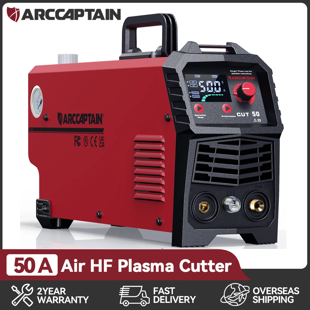 ARCCAPTAIN Air HF Plasma Cutter Synergy Digital Contol Portable 20-50A DC 110V220V Inverter 2T 4T For Household Cutting Machine