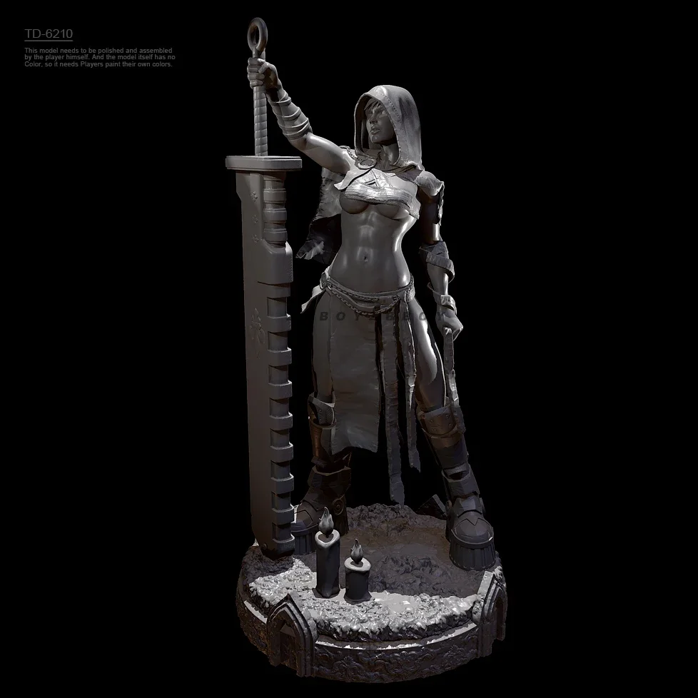 50mm 75mm Resin beauty  model kits figure colorless and self-assembled TD-6210/3D