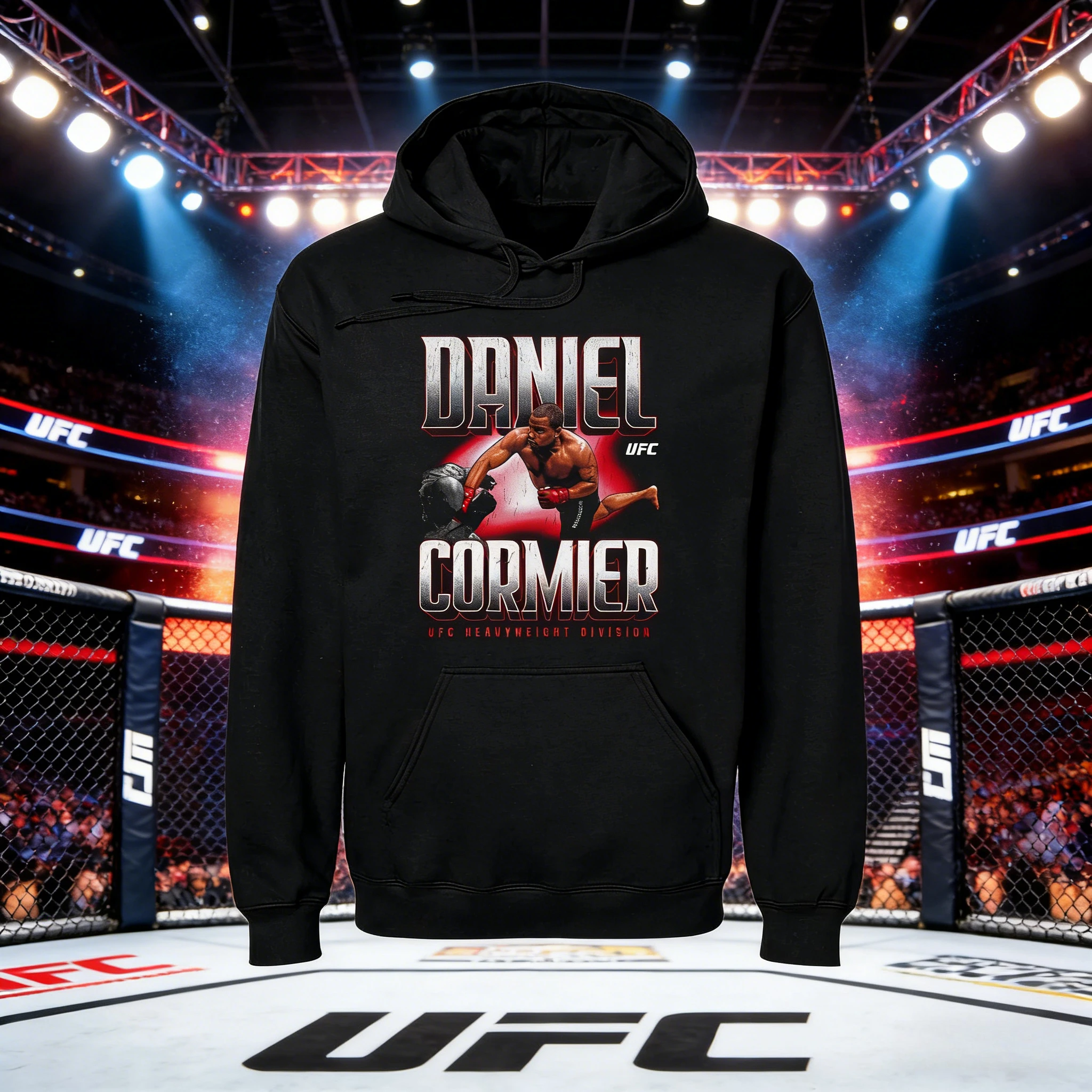 

Осень/зима 2026, UFC Daniel Cormier, боевая толстовка с рисунком, женская модная свободная повседневная хлопковая теплая толстовка, пальто унисекс