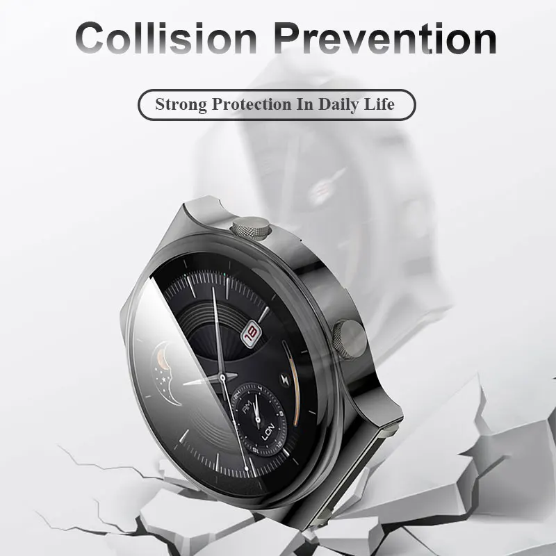 Tpu caso para huawei relógio gt 2 3 42mm 46mm protetor de tela assista gt2 gt 2e pro proteção completa capa para carros huawei acessórios