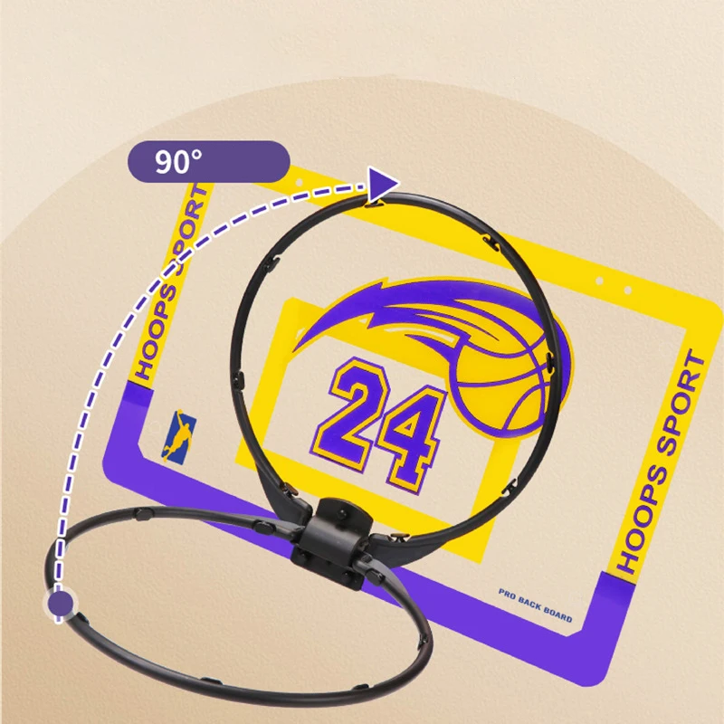 Indoor Children Safety Funny Game Kids Mini Home Exercise Basketball Hoop Set Wall Frame Stand Lifting Basket Hanging Backboard