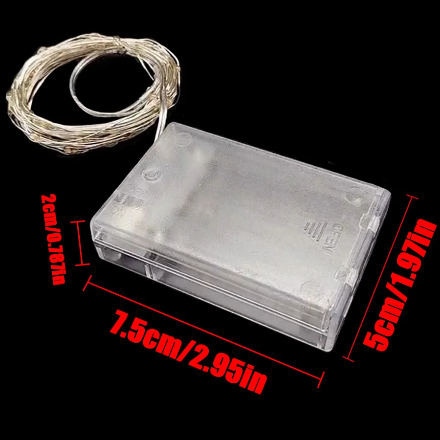 5m/10m LED copper wire lamp battery box light string colored light holiday decoration indoor decorative light