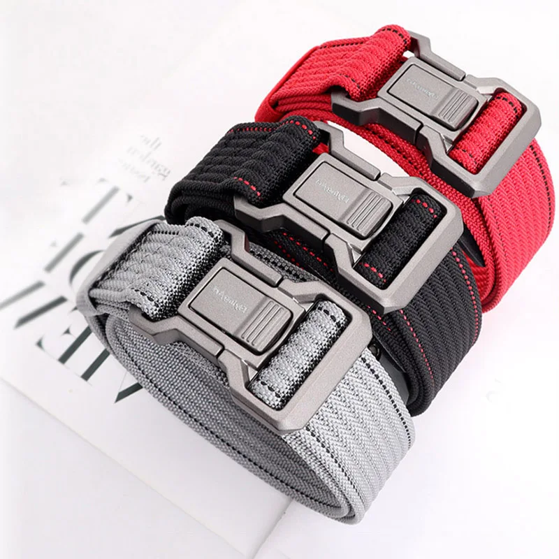 

2024 New Aluminum Alloy Tactical Belt For Leisure Men's And Women's Commuting Training Nylon Outdoor Quick Release Jeans Belt