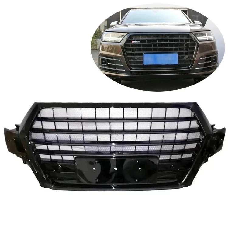 

Q7 Car ABS Grills For SQ7 Honeycomb Grill Q7 SQ7 Front Bumper Grille 2017 2019