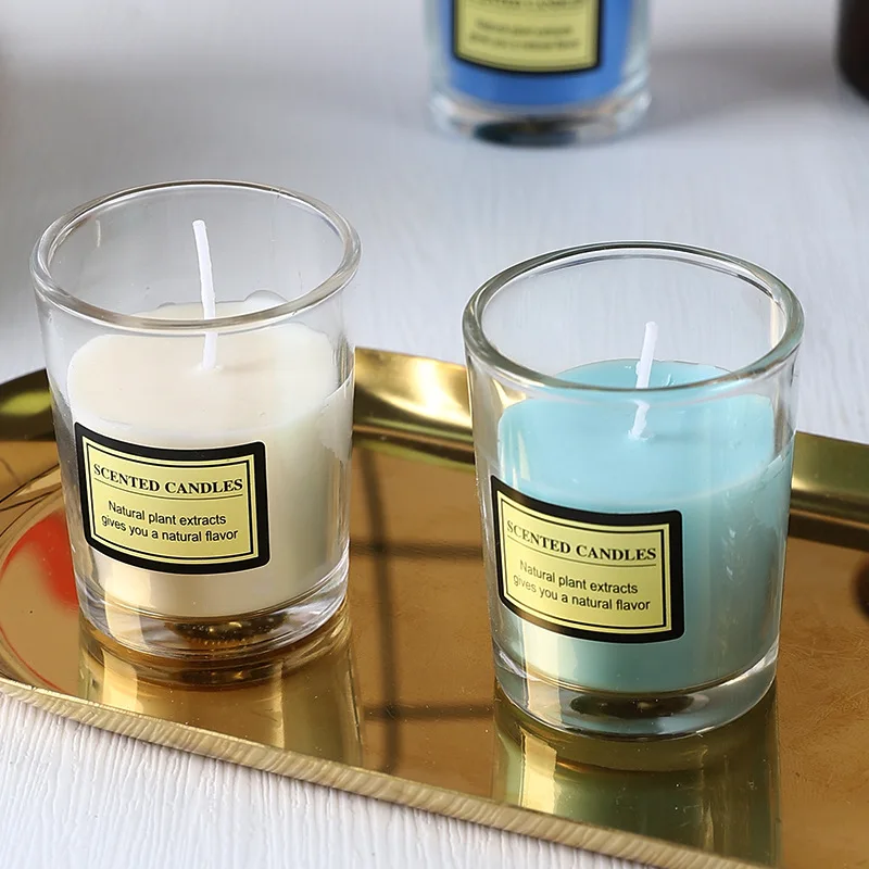 無煙アロマキャンドルカップ結婚式のコンパニオンギフトお土産ロマンチックな雰囲気自宅のデスクトップの装飾キャンドルオーナメント