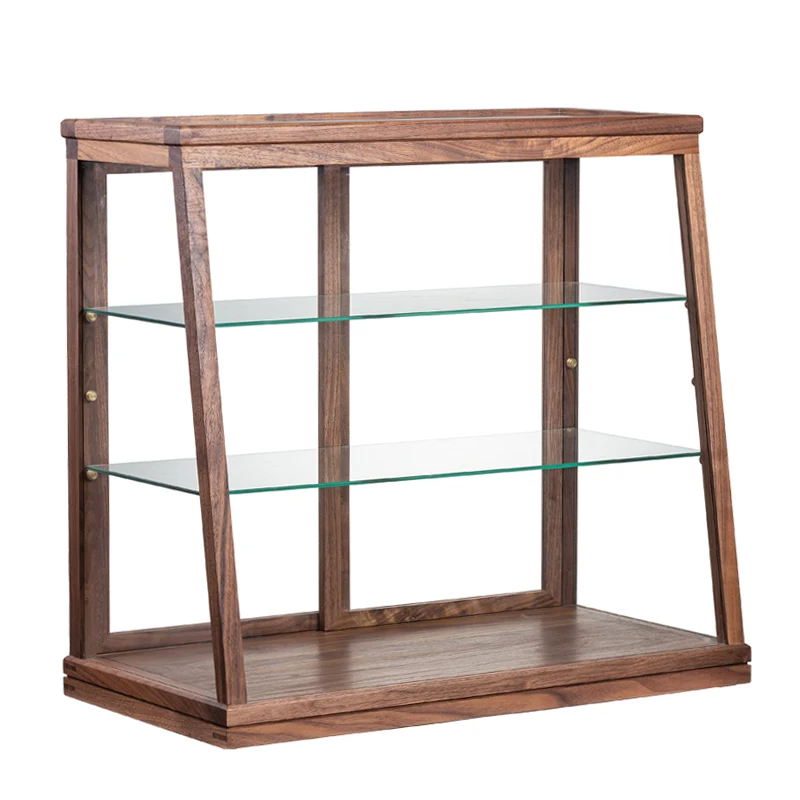 Solid wood transparent dust-proof glass cabinet, bar table, sample jewelry rack, baked bread display, commercial display