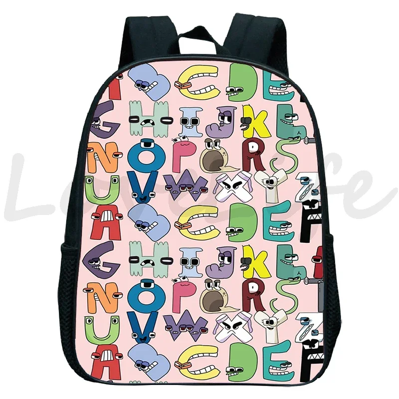 Waterproof Game Alphabet Lore Mochila para Crianças, Jardim de Infância Sacos, Meninos e Meninas Mochilas Escolares, Mochilas para Crianças, Desenhos Animados