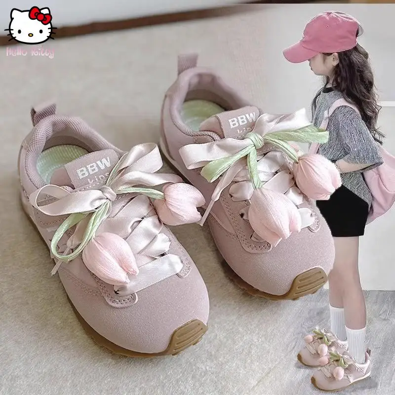 

Kawaii кроссовки для девочек, осенние новые детские модные спортивные туфли в стиле аниме, легкие повседневные школьные кроссовки принцессы, элегантные