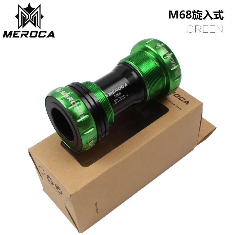 24mm Through Axis BSA BB68/73mm Bicycle Bottom Brackets Sealed Bearing Aluminum Alloy for Mountain Bike and Road Bike