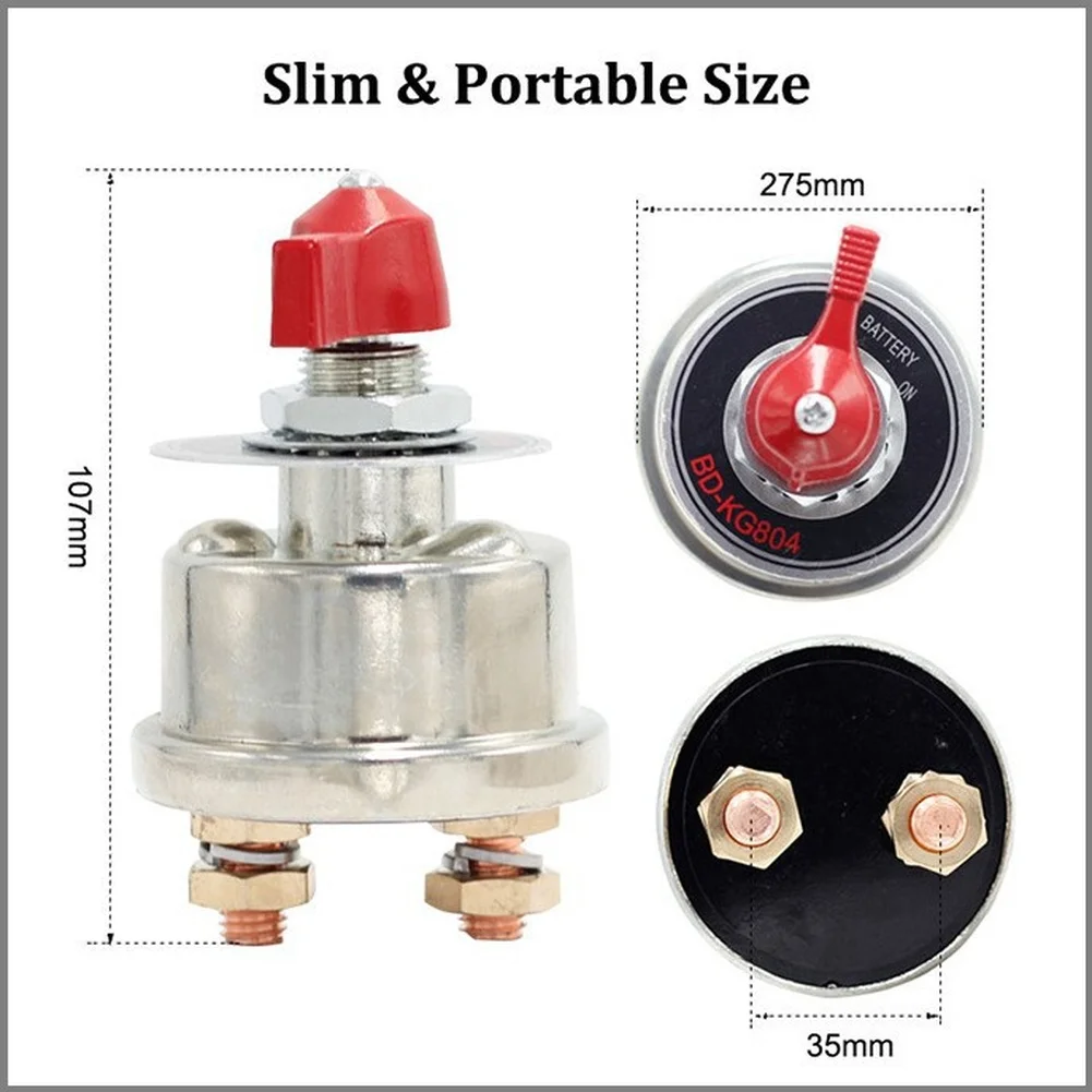 45 Degree Rotation For Battery Disconnect Switch 316 Stainless Steel D'uty Power Off For Car Truck Boat Vehicle Safety Tool