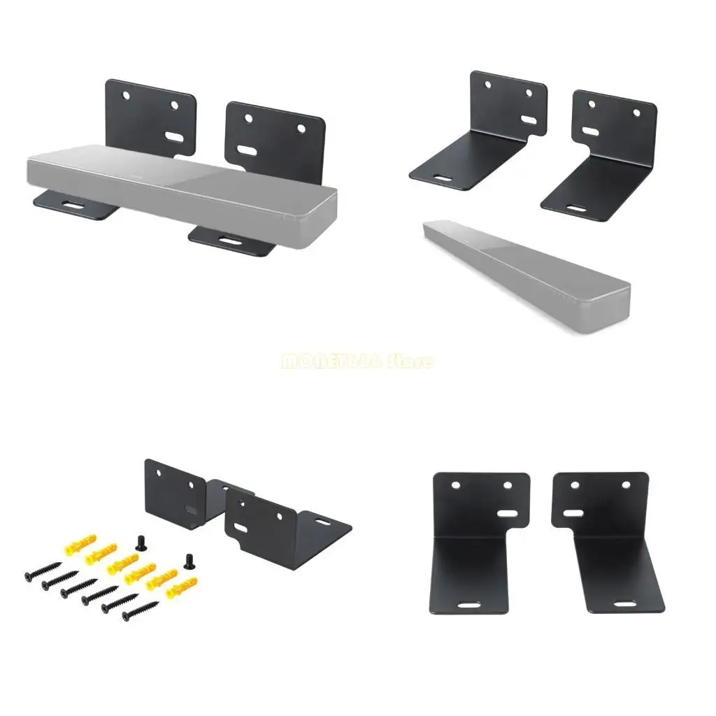 F62CユニバーサルサウンドバーウォールマウントLブラケット拡張スピーカーアームホルダーサラウンドサウンドスピーカーブラケット取り付け