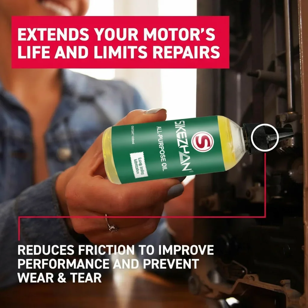 100-300ML All-Purpose Motor Oil – Anti-Wear Lubricant for Household Electric Motors, Fans, Sewing Machines and Appliances