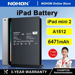 NOHON For iPad Battery Pro 9.7 Air 2 3 4 iPad Mini 1 2 4 5 Air2 Air 3 Pro 10.5 12.9 High-Capacity A5177 A1798 A1673 Battery tool