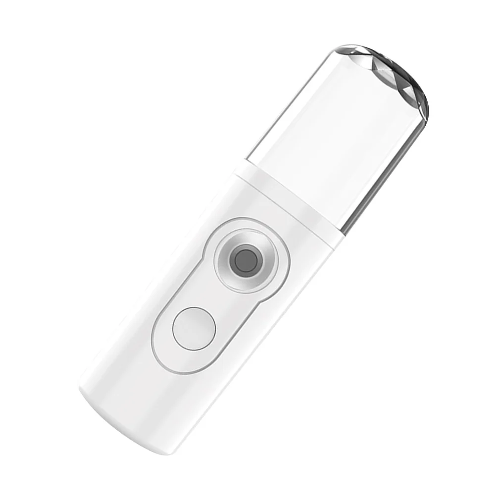 1 ชุดเครื่องพ่นไอน้ำเพื่อความงามแบบพกพาชาร์จผ่าน USB เครื่องพ่นละอองนาโน เครื่องพ่นน้ำบำรุงผิวหน้า อุปกรณ์ดูแลผิว สีขาว