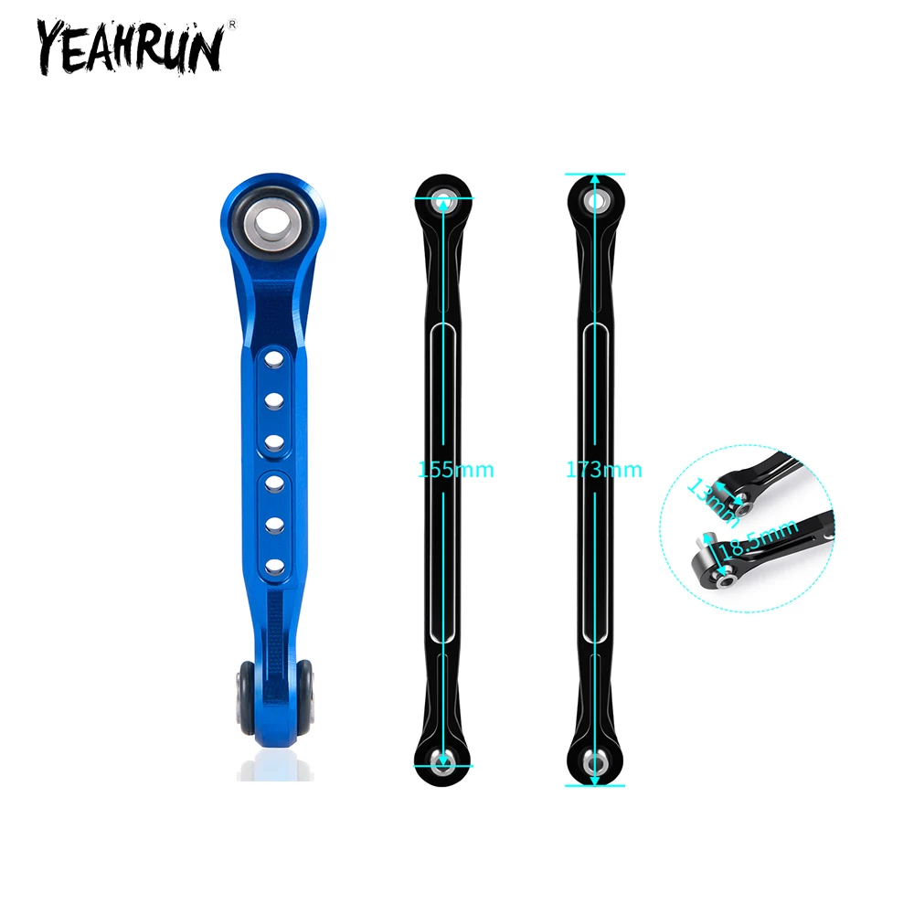 YEAHRUN Blue/Black Metal Steering Servo Linkage Tie Rod For 1/5 X-Maxx Xmaxx RC Monster Truck Upgrade Accessories