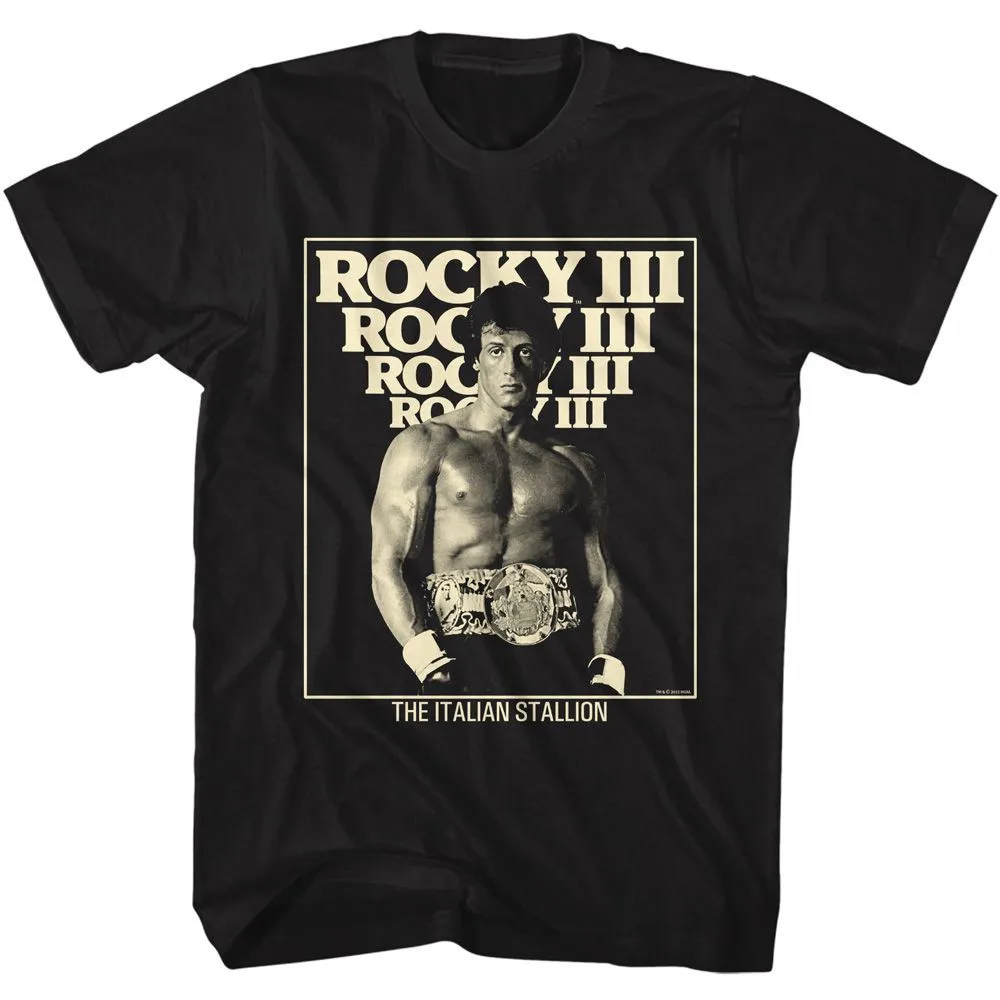 Camiseta Masculina Estilo Verão 2026 Novo Modelo Sylvester Stallone, Camiseta Estampada Unissex de Gola Redonda, Estilo Popular e Moderno