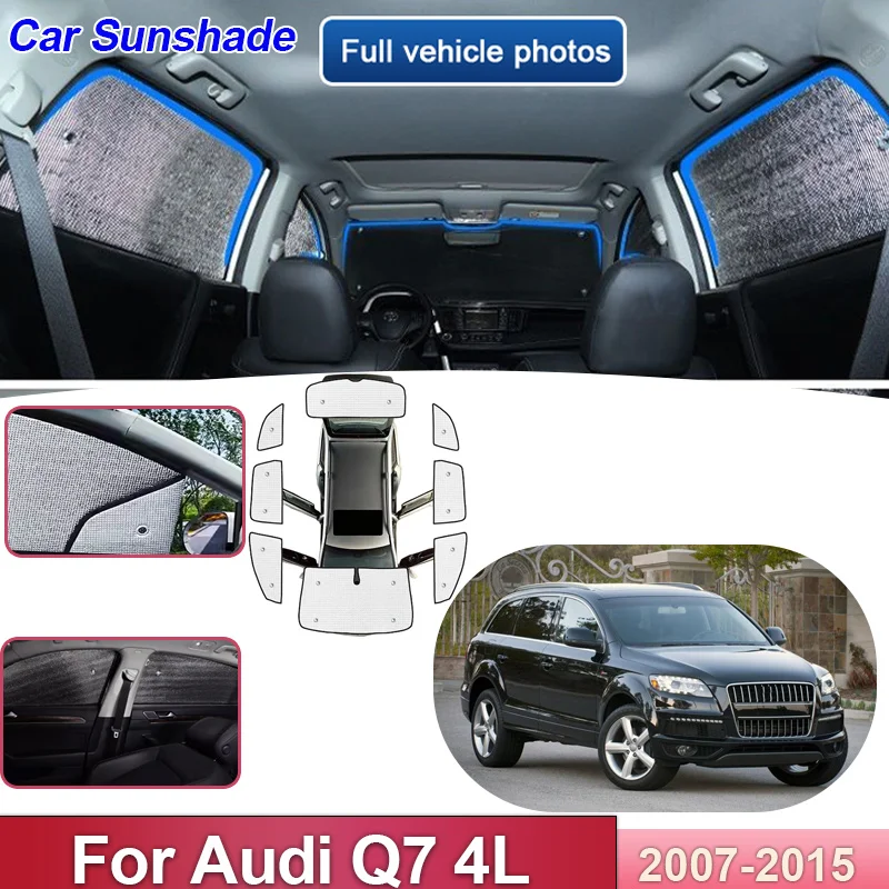 

Car Sunshades For Audi Q7 4L 2007-2015 2010 Full Coverage Sun Shade Anti-UV Windshield Cover Reflective Visors Auto Accessories