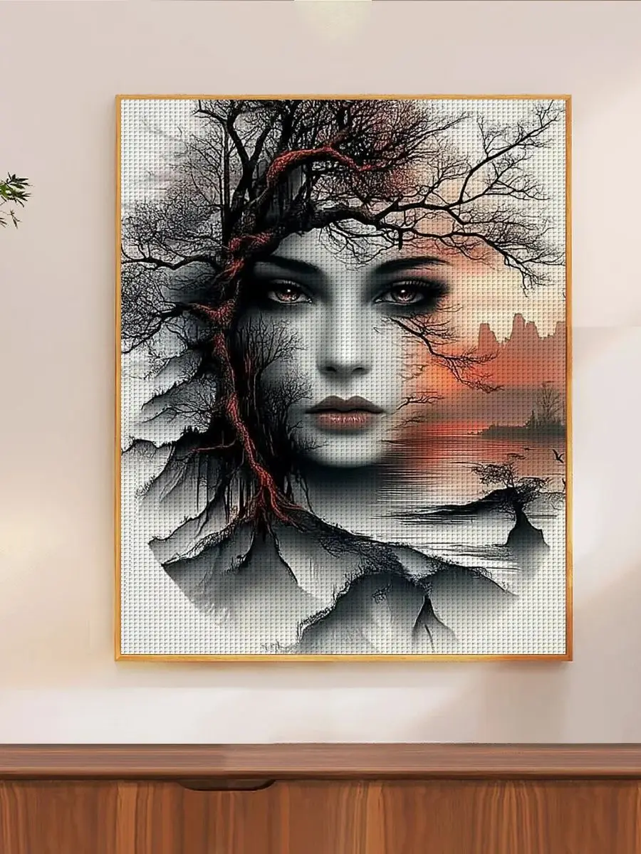 1 Stück 40X50CM/15,74*19,7 Zoll Gestempeltes Kreuzstich-Set für Frauen DIY-Set 11CT/14CT DIY-Stickset DIY-Kreuzstich-Set – Detail 1
