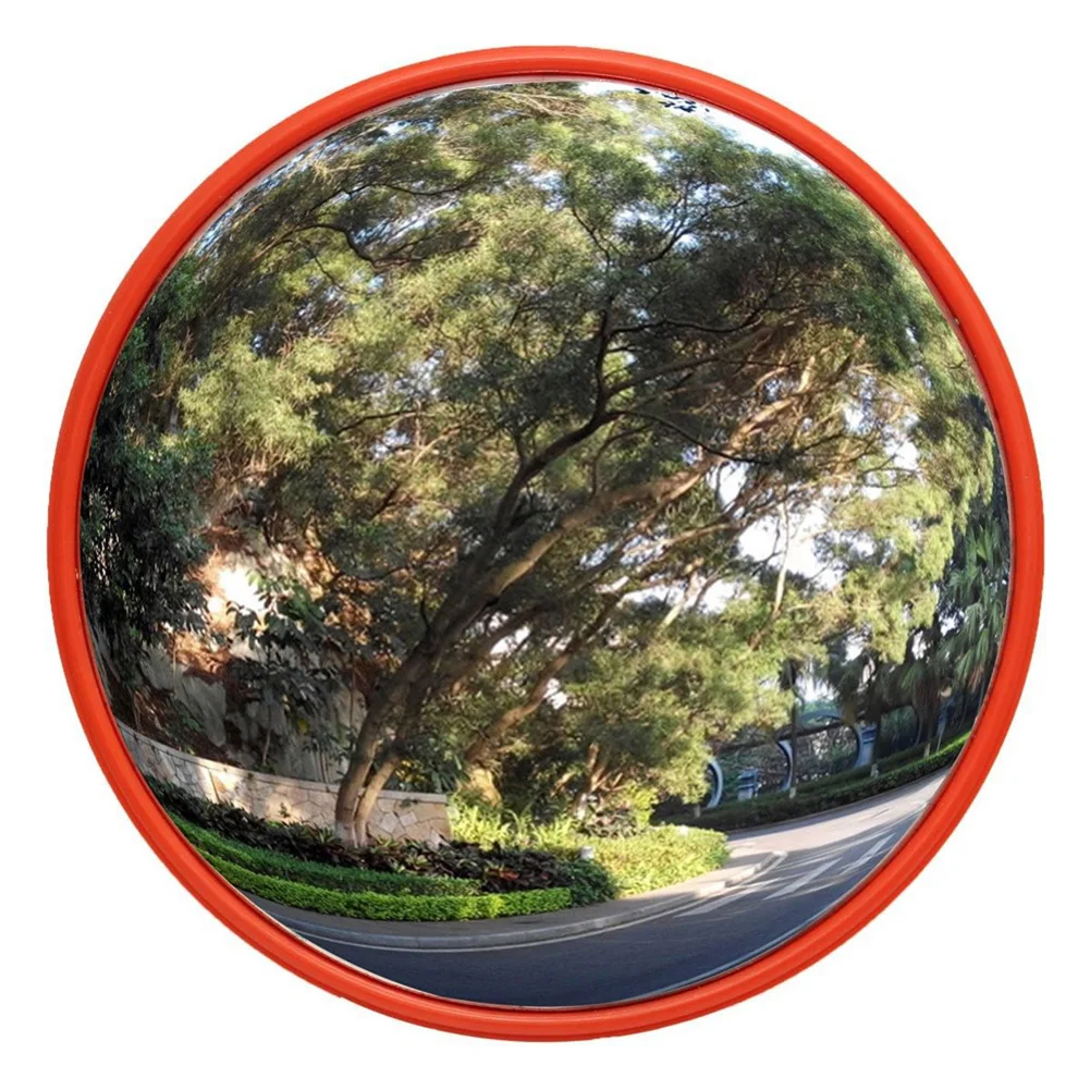 

Corner Convex Mirror Wide Distance Driveway Garage Outdoor PC Parking Red Road Round Safety Security 30cm/12''