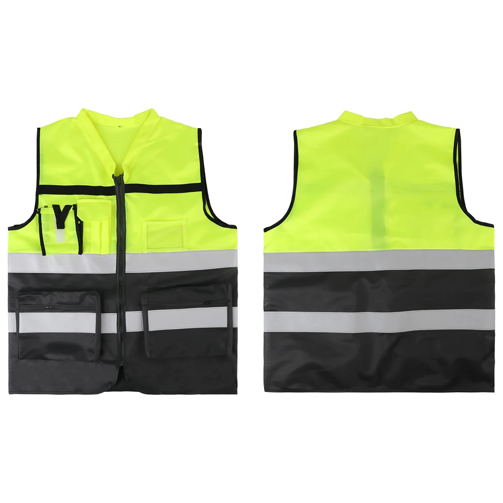 Yüksek Görünürlük Trafik Tesisleri Acil Araç Tamiri 360 Derece Yansıtıcı Yelek Güvenlik Yeleği Yansıtıcı Kemer