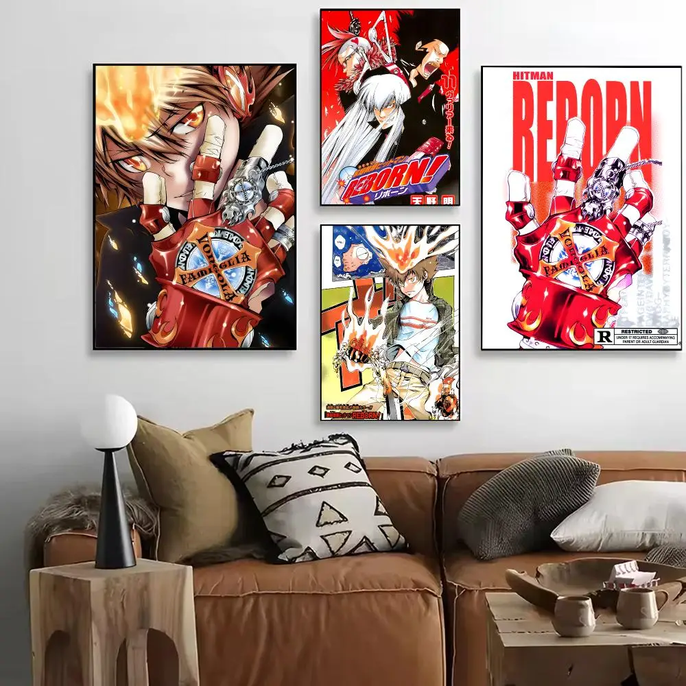 H-HITMAN REBORNS Poster HD Art Retro Self-adhesive DIY Room Home Living Room Club Wall Decor Gift