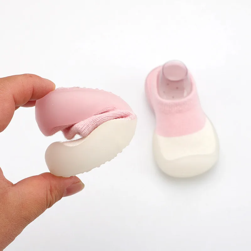 Babyschuhe, Lauflernschuhe, bequem, für Jungen und Mädchen, Kinder, Gummi, weiche, rutschfeste Sohle, Bodenschuhe, Strickstiefeletten – Detail 17