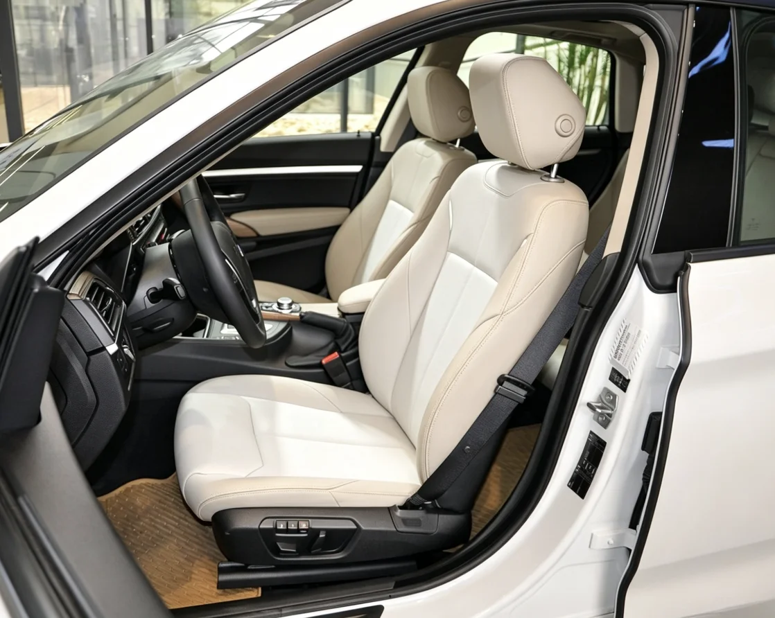 Für BMW F30 2013~2017 Maßgefertigte Autositzbezüge Luxuriöses Nappaleder 100% Passgenau Innenraumzubehör 360 ° Vollständige Abdeckung – Detail 1