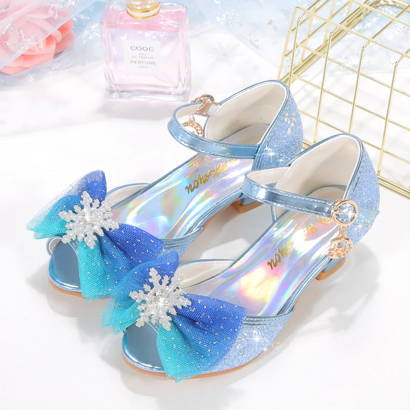 Alpheligance Girls Party Dance Shoe Princess Butterfly Leather Shoes Kids Diamond Bowknot Low Heel Children Dance Glitter Shoe