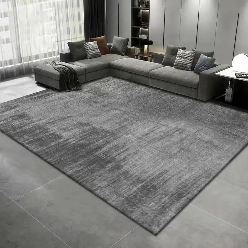 Grey Geometric Living Room Autumn Winter Tea Table Home Carpet Office Modern Simple Bedroom Hotel Carpet Floor Mat