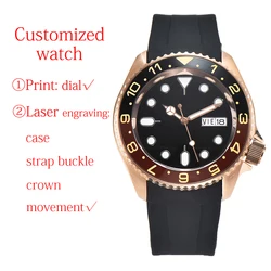 Customized 41mm 007 watch for men NH36 Movement New Luxury Automatic Watch Stainless Steel Sapphire Crystal Waterproof Watch