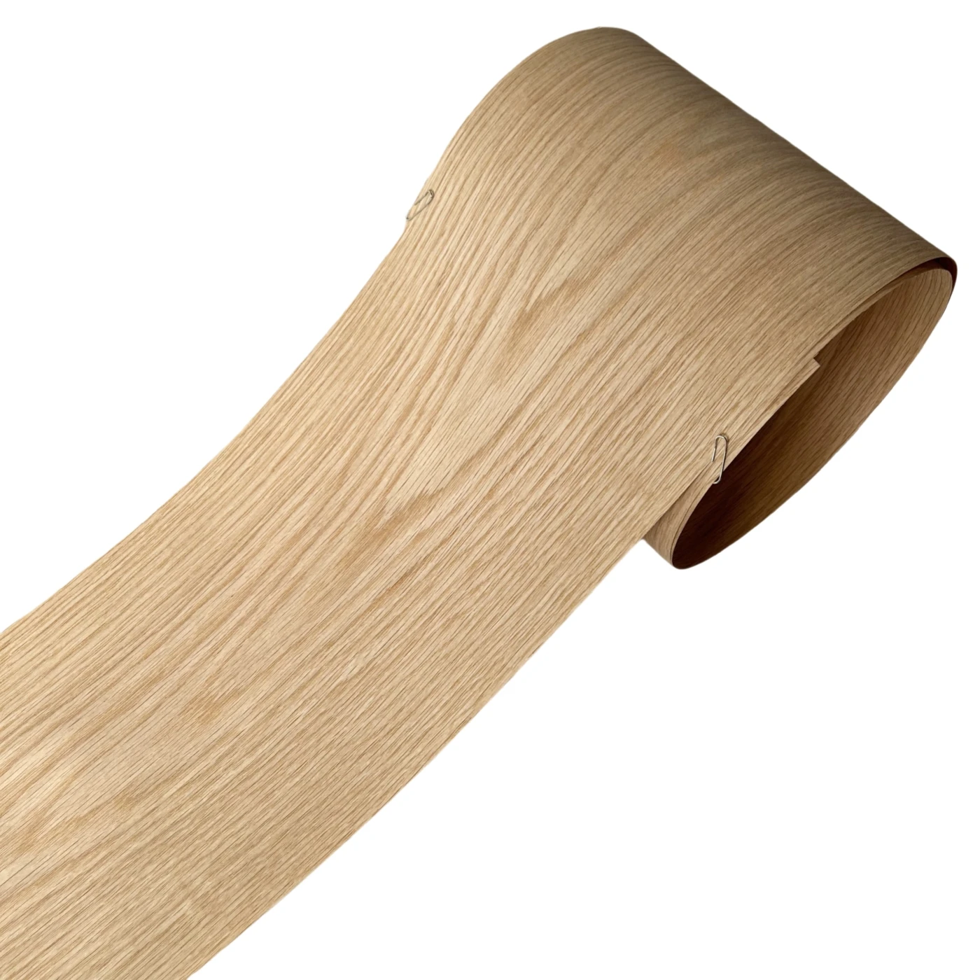 

Natural White Oak Veneer of 0.4mm Thickness, Sizes 18x200cm, White Oak Crown Grain Wood Veneer Roll for Furniture Renovation