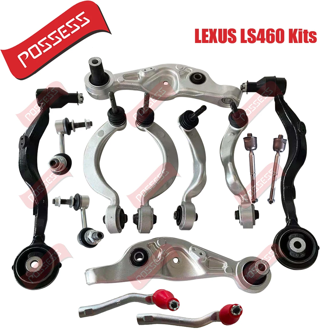 8 Pieces Front Lower And Upper Suspension Control Arm Kits For Lexus LS460 USF40 USF41 2WD Rear Drive 2006-2017