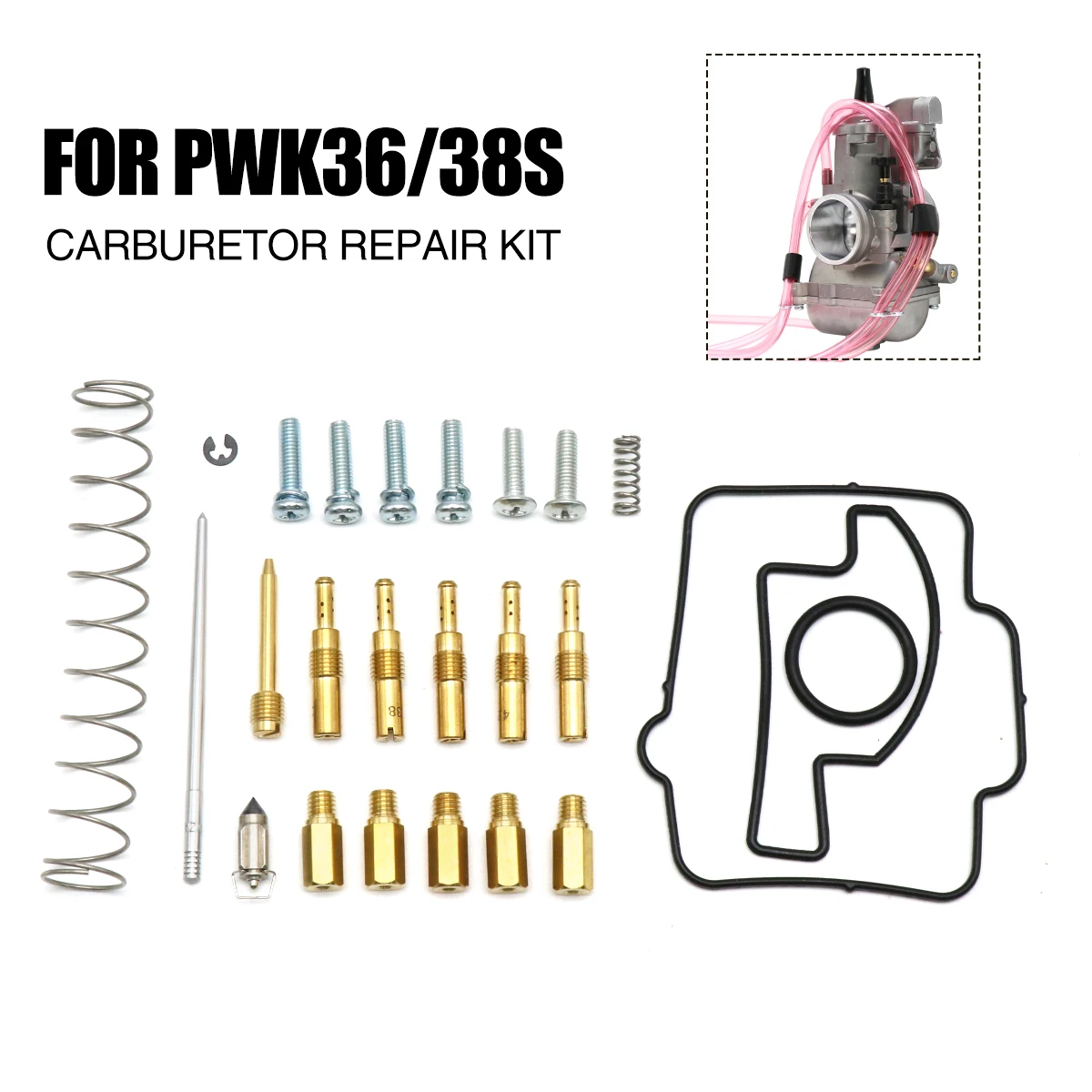 Alconstar-Carburetor Reconditioning Set Repair Kit For Racing Keihin PWK38S PWK36S 150XC 250EXC Air Striker Carb Carburetor